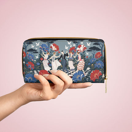 🌺🕊️ The Enchanted Garden Dance Wallet – Art Deco Floral Celebration