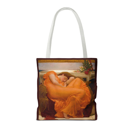 Flaming June by Frederic Leighton Tote Bag (AOP)