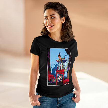 A Visual Journey by Umberto Brunelleschi Women's Midweight Cotton Tee