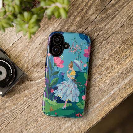 🌸☂️ A Stroll Through The Enchanted Forest Phone Case – Art Deco Floral Fantasy