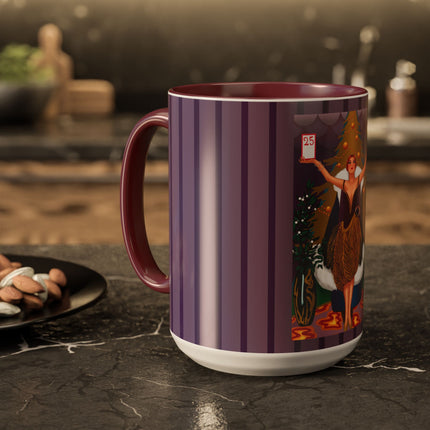 Countdown to Christmas Elegance Colorful Mugs (11oz, 15oz)