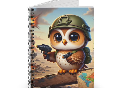 Owl on the Front Lines Spiral Notebook - Ruled Line