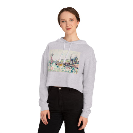 Concarneau by Paul Signac Women’s Cropped Hooded Sweatshirt