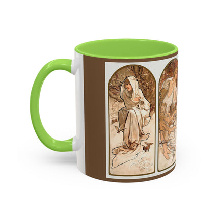 The Seasons by Alphonse Maria Mucha Colorful Mugs (11oz, 15oz)
