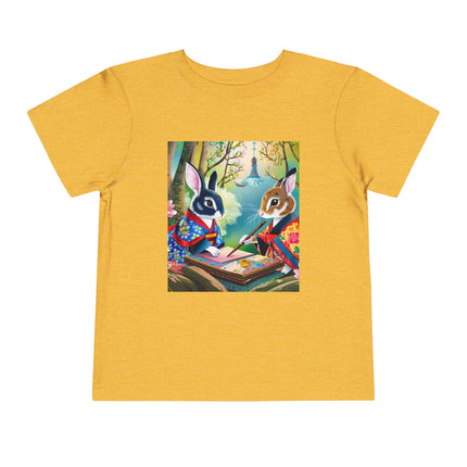 Fairy Animals Writing Wishes Toddler Short Sleeve Tee