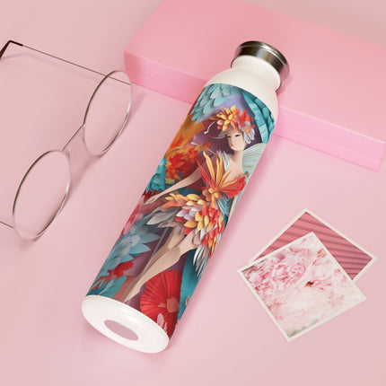 Hibiscus Fairy Slim Water Bottle