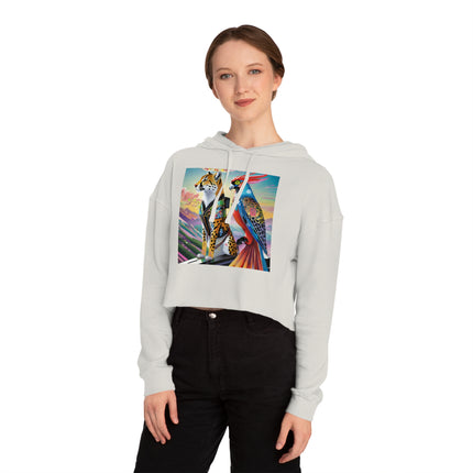 Cybernetic Duets Cropped Hooded Sweatshirt