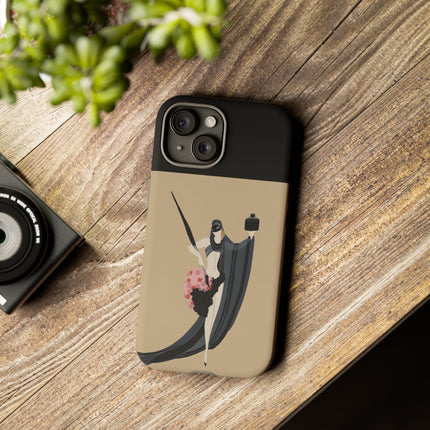 Dancer with Ink & Blossoms Phone Case – Elegant Grace & Artistic Poise
