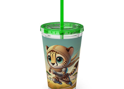 Swift Cheetah Sunsplash Tumbler with Straw, 16oz