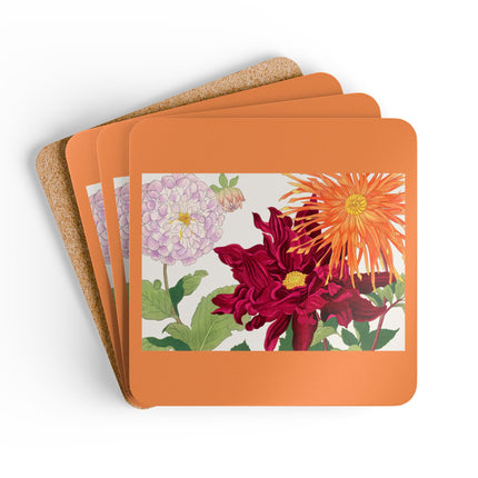 Dahlia by Tanigami Kônan Corkwood Coaster Set