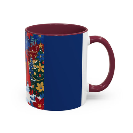🎭❄️ The Christmas Masquerade Lady Colorful Mug – Art Deco Holiday Fantasy
