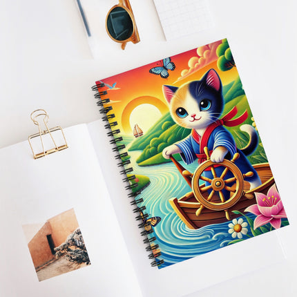 Sailor Kitten’s River Adventure Spiral Notebook - Ruled Line