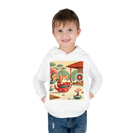 Archer Kitten in the Zen Garden Toddler Pullover Fleece Hoodie
