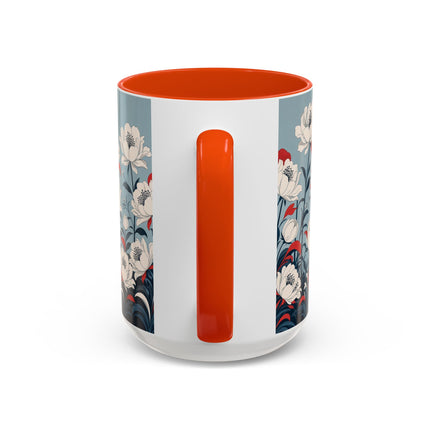 ❤️🌺 The Scarlet Parasol Spectacle Colorful Mug – Art Deco Fashion Elegance