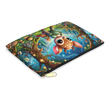 The Fawn Defender Flat Pouch – Woodland Guardian & Gentle Courage