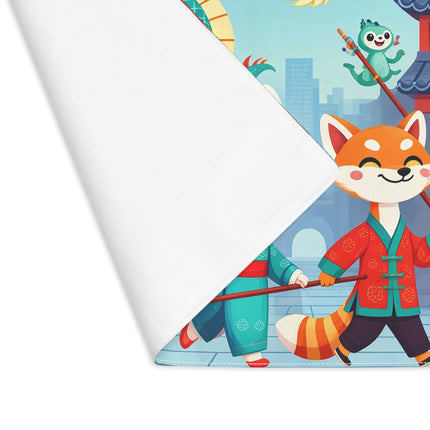 🐉🦊 The Little Dragon and Friends Placemat – Enchanted Hanfu Village Adventure