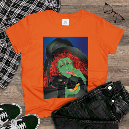 Mirror, Mirror A Witch's Touch Women's Midweight Cotton Tee