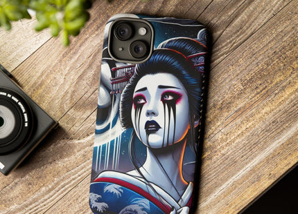 Geisha’s Black Ink Tears Phone Cases