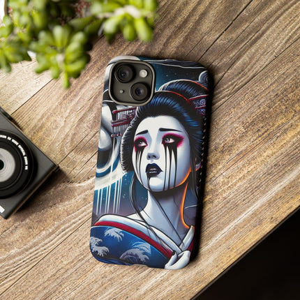 Geisha’s Black Ink Tears Phone Cases