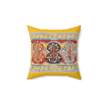 Reproduction of the Shield Frieze by Emile Gilliéron Spun Polyester Square Pillow
