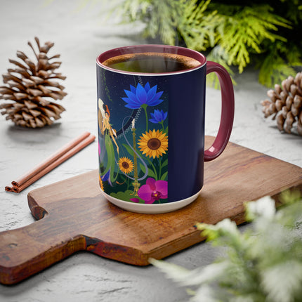The Lady Of The Starlit Candles Colorful Mugs – Art Deco Theatrical Romance