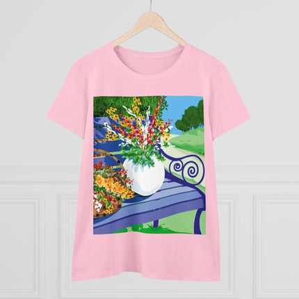Blooming Harmony Women's Midweight Cotton Tee