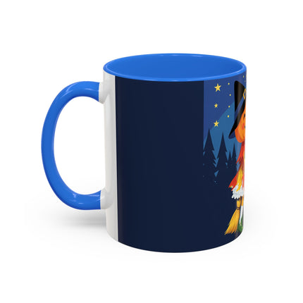 🎃🐈‍⬛ The Little Pumpkin Witch And Her Black Cat Colorful Mug – Whimsical Halloween Charm