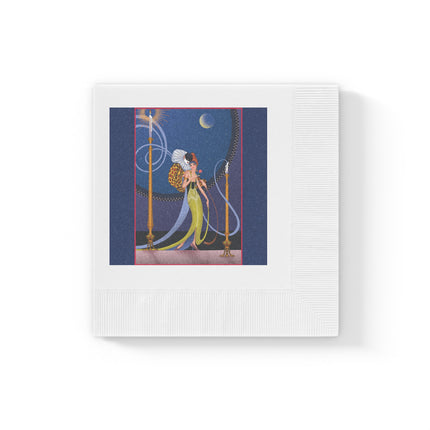 Smoke and Secrets White Coined Napkins