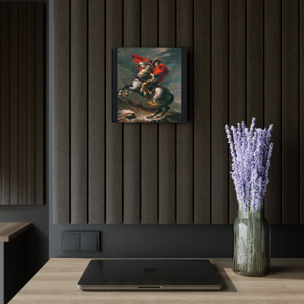 Napoleon Crossing the Alps by Jacques-Louis David Acrylic Wall Clock, Round and Square