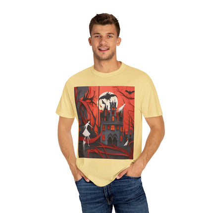 Halloween Night Scene Unisex Garment-Dyed T-shirt