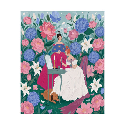 🌸💎 The Garden Of Little Treasures Matte Vertical Poster – Art Deco Floral Elegance