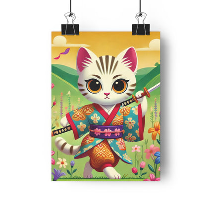 Samurai Kitten Giclée Art Print
