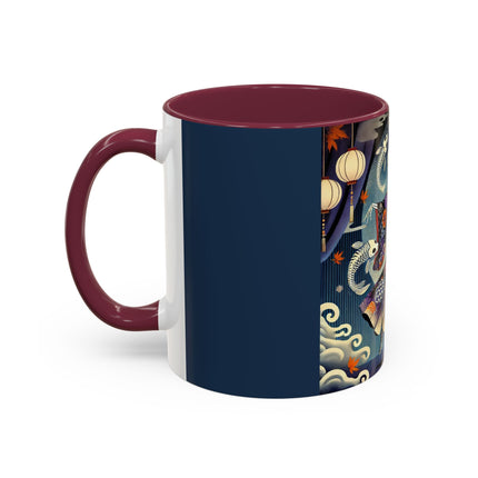 Skeleton Kabuki Performer Colorful Mugs (11oz, 15oz)