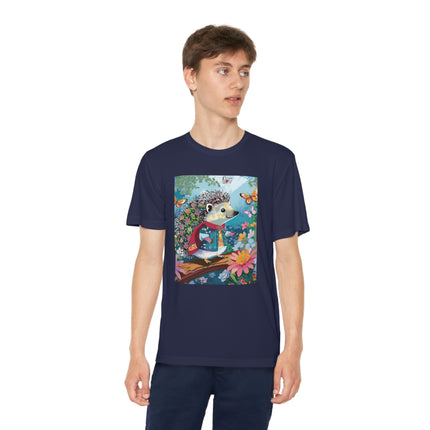 Cute Hedgehog Youth Competitor Tee – Garden Adventure & Whimsical Charm