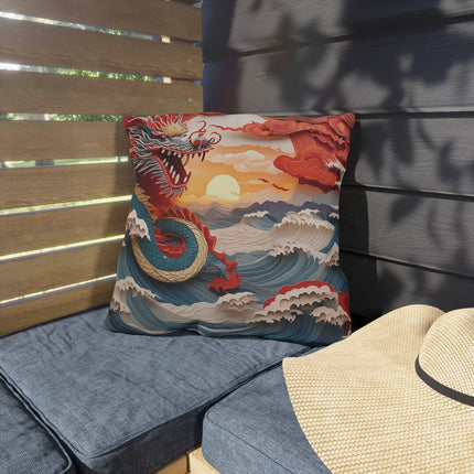 Emergence of the Dragon Outdoor Pillows