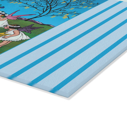 Enchanted Easter Gathering Glass Cutting Board
