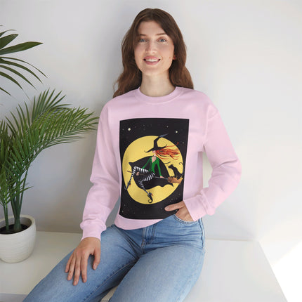 A Witch’s Moonlit Flight Unisex Heavy Blend™ Crewneck Sweatshirt