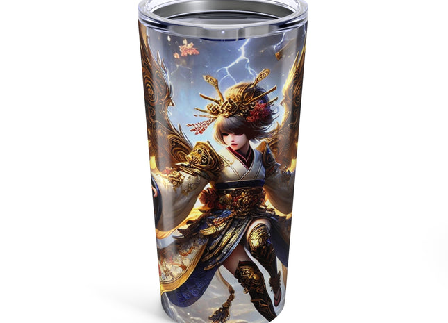 Valkyrie Descending Through Storm Tumbler 20oz