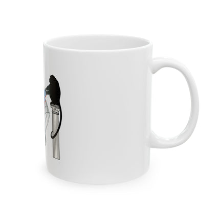 Dance and Playfulness in Silhouette Ceramic Mug 11oz