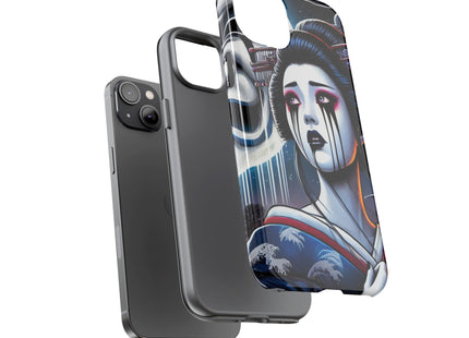 Geisha’s Black Ink Tears Phone Cases