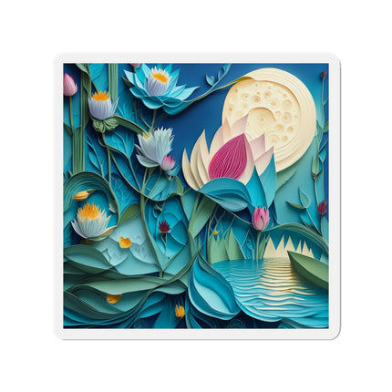 Ethereal Moonlit Lake Die-Cut Magnets (4 Sizes)