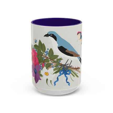 Bluebird & Butterfly Colorful Mugs – Spring Harmony & Delicate Beauty