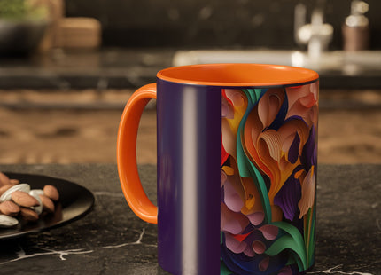 The Elegant Iris Flower Colorful Mugs (11oz, 15oz)