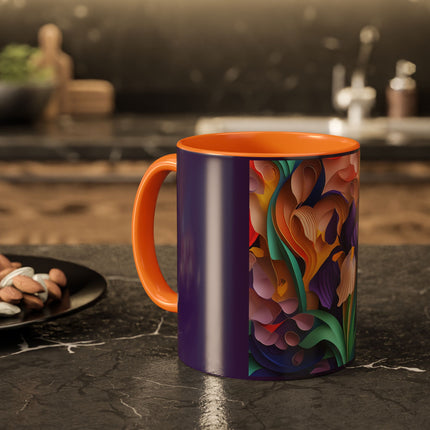 The Elegant Iris Flower Colorful Mugs (11oz, 15oz)