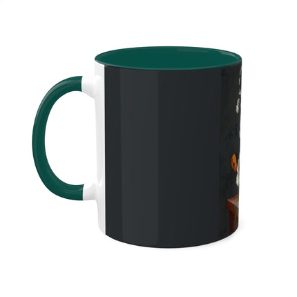 Floral Still Life by Johann Baptist Drechsler Colorful Mugs, 11oz