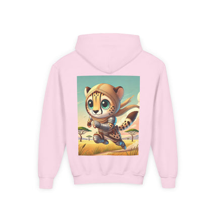 Swift Cheetah Youth Hooded Sweatshirt – Speed, Energy & Bold Adventure