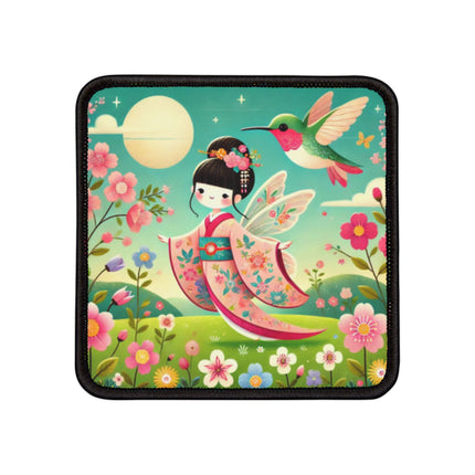 Geisha Fairy and the Hummingbird Blossom Iron-On Patches