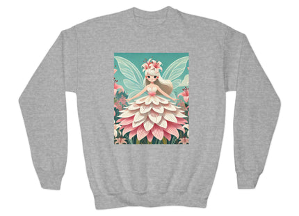 Lily Fairy in Bloom Youth Crewneck Sweatshirt