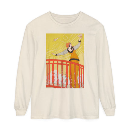 La Passerelle by Charles Martin Garment-dyed Long Sleeve T-Shirt