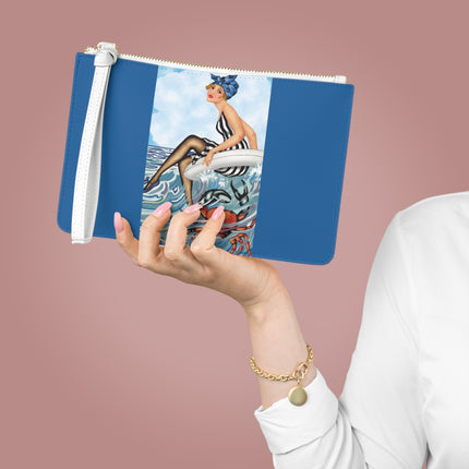 Playful Waves and Fashion Follies Clutch Bag
